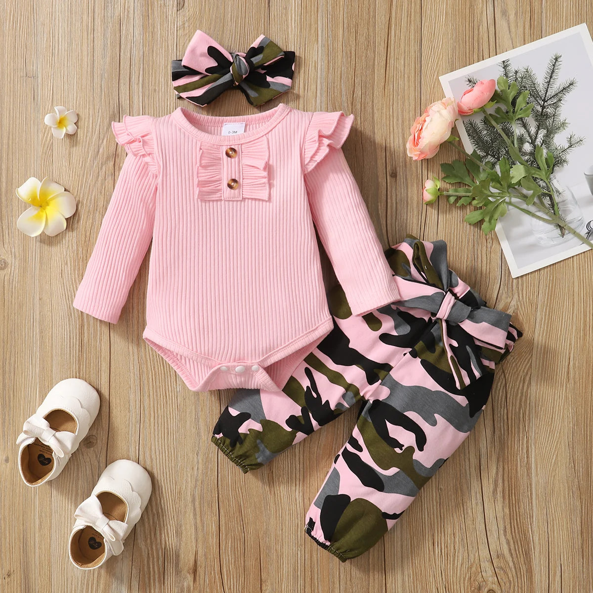 Baby girl pink camouflage clothes best sale