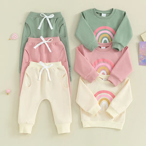 Newborn Toddler Baby Rainbow Outfits