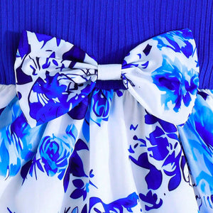 Baby Girls Blue Dress Headband Set