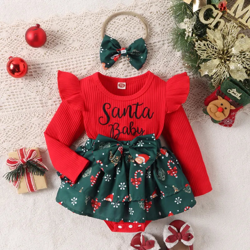 Newborn Baby Girls Christmas Outfits