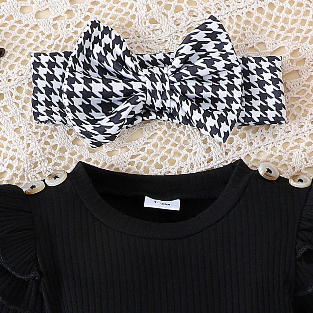 Baby Girl Fall Plaid Clothes Set