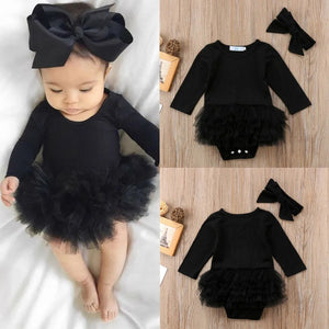 Baby Girls Romper Tutu + Headband