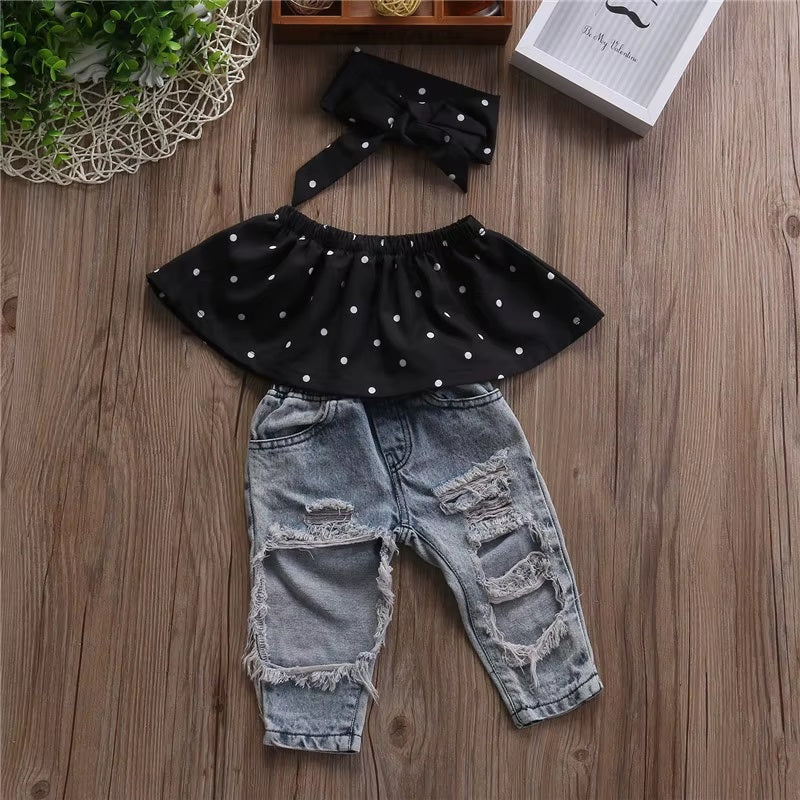 3pcs Fashion Baby Girl Clothes Set
