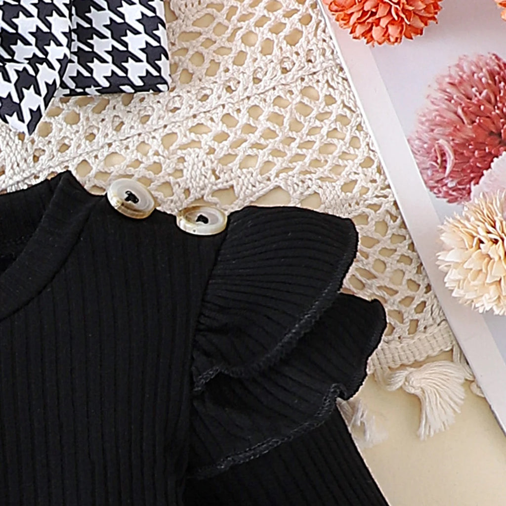 Baby Girl Fall Plaid Clothes Set