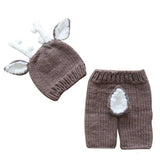 Crochet Christmas Deer Newborn Photography