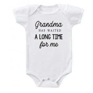 Grandma Waited A Long Time for Me Baby Bodysuits 0-24 Months