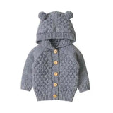 Infant Baby Girls Boys Warm Knit Hooded Coats