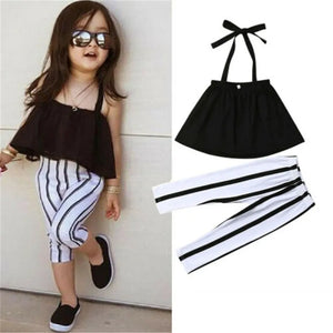Baby Girls Kids Off Shoulder Clothes Set
