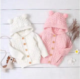 Infant Baby Girls Boys Warm Knit Hooded Coats