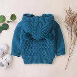 Infant Baby Girls Boys Warm Knit Hooded Coats