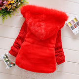 Baby Girl Toddler Hooded Thicken Warm Winter Jackets