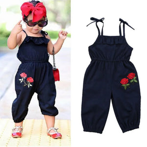Adorable Baby Girl Toddler Kids Floral Jumpsuit