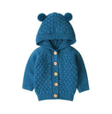 Infant Baby Girls Boys Warm Knit Hooded Coats
