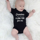 Grandma Waited A Long Time for Me Baby Bodysuits 0-24 Months