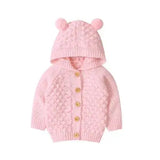 Infant Baby Girls Boys Warm Knit Hooded Coats