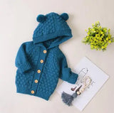 Infant Baby Girls Boys Warm Knit Hooded Coats