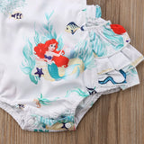 Newborn Baby Girls Mermaid Rompers + Headband