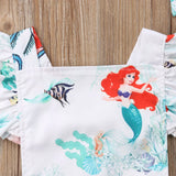 Newborn Baby Girls Mermaid Rompers + Headband