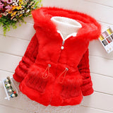 Baby Girl Toddler Hooded Thicken Warm Winter Jackets