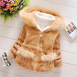 Baby Girl Toddler Hooded Thicken Warm Winter Jackets