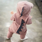 Baby Dinosaur Hooded Romper Jumpsuit 0-24M