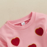 Baby Girl Heart Embroidery Sweatshirt