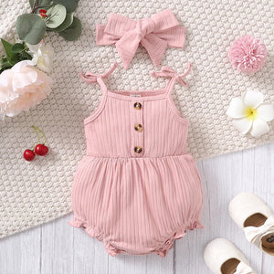 Baby Girls Rompers + Headband