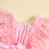 Newborn Infant Baby Girl Floral Lace Rompers