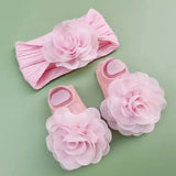 Newborn Baby Socks Headband Set
