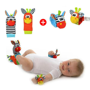 4pcs Infant Baby Wrist Rattle and Foot Socks-Elite Outlet Store