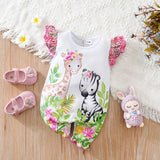 Newborn Baby Girl Soft Animal Jumpsuit
