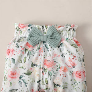 Newborn Baby Girls Floral Clothes Set