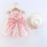 Floral Baby Girls Dresses With Hat