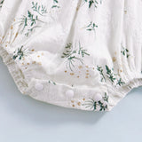 Newborn Baby Girl Floral Romper Headband