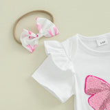 Baby Girls Bow Embroidery Clothes Set