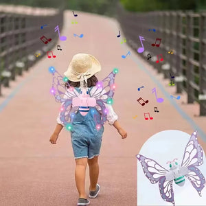 Toddler Kids Electric Moving Light Fairy Wings