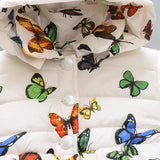Butterfly Print Winter Jackets