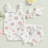 Newborn Baby Girls 3Pcs Summer Outfits