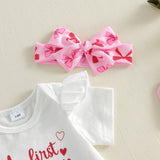 Baby Girl Mothers Day Outfit 4 Pcs Set
