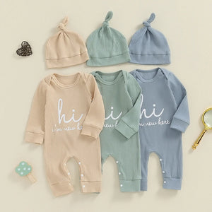 Newborn Baby Boys New Here Clothes Set