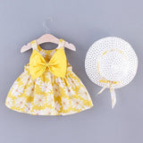 Floral Baby Girls Dresses With Hat