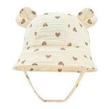 Heart Cotton Baby Summer Hats 3-12M