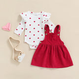 Baby Girls Heart Pattern Clothes Set