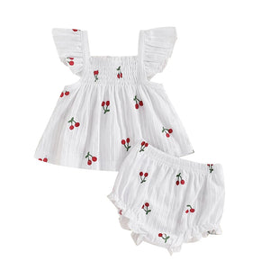 Baby Girl Cherry Summer Outfit