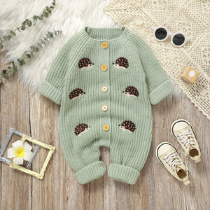 Baby Knitted Winter Hedgehog Jumpsuits