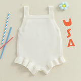 Baby Girl Knit Embroidery Rompers