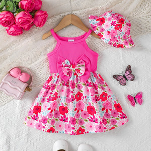 Baby Girls Pink Summer Dress + Hat