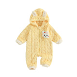 Newborn Baby Winter Hooded Bunny Jumpsuits