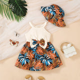Baby Girl Toddler Summer Dress Hat Set
