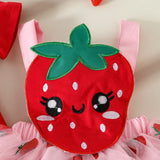 Newborn Baby Girls Strawberry Dress Set